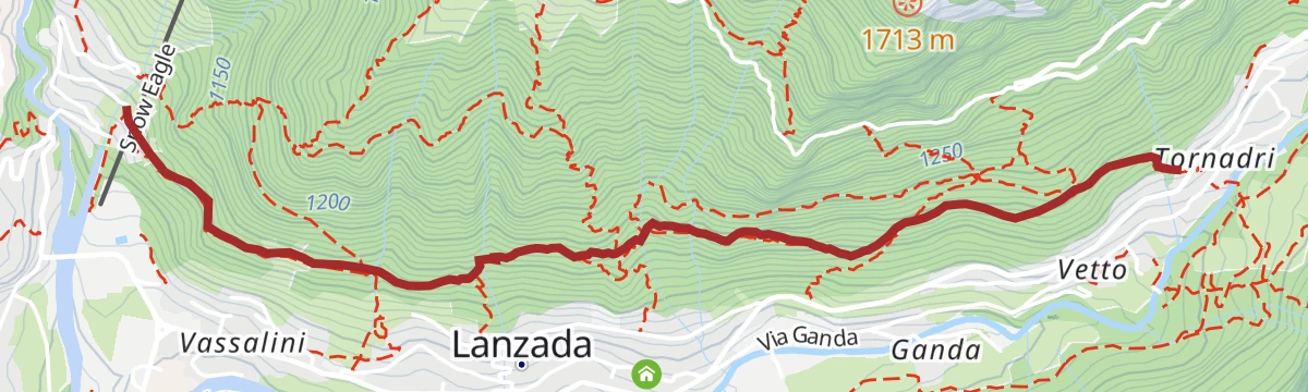 Route map: Il faggio secolare di Lanzada e l'Alpe Ponte